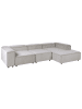 Beliani 2-tlg Ecksofa ARDAL in Beige/Schwarz linksseitig