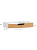 SoBuy Wandnachttisch in Mattweiß - (W) 24 x (H) 8 x (L) 40 cm