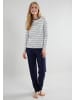 Tom Tailor Pyjama Zaria in blau-mittel-Ringel