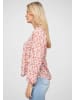 Cloud5ive Cloud5ive V-Neck Bluse mit Rüschendetails und Blumen Print in white