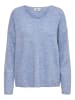 ONLY Warmer Strickpullover Stretch V-Ausschnitt Sweater ONLCAMILLA in Blau