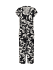 Kaffe Overall KAmira Loose fit in Black/Chalk Large Leaf