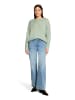 CARTOON Basic-Pullover mit Rundhalsausschnitt in Grey Green Melange