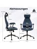 COSTWAY Ergonomischer Bürostuhl in Blau
