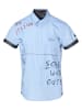KOROSHI Kurzarmshirt in blau