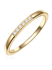 Glanzstücke München Ring aus Sterling Silber mit Zirkonia in gelbgold