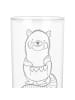 Mr. & Mrs. Panda Glas Roter Panda mit Spruch in Transparent