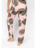 Cyberjammies Lea Womens Leaf Printed Jersey Pyjama Bottoms in Pink