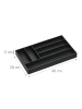 relaxdays Besteckkasten in Schwarz - (B)46 x (H)5 x (T)28 cm