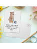 Mr. & Mrs. Panda Postkarte Glanz Putzfrau mit Spruch in Weiß