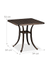 relaxdays Gartentisch in Schwarz/ Bronze - (B)54 x (H)53 x (T)54 cm