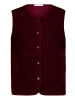 BETTY & CO Plüschweste mit Knöpfen in Fall Burgundy