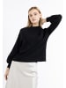 DreiMaster Klassik Strickpullover Turtleneck in Schwarz