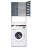 VCM  Überbauschrank Waschmaschine Überbau Schrank Flonali in Weiß / Anthrazit