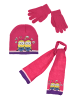 Minions 3tlg. Set: Mütze, Schal und Handschuhe in Pink