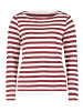 BETTY & CO Ringelshirt mit U-Boot-Ausschnitt in Dark Red/Cream