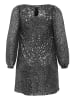 KAFFE curve Jerseykleid KClaila A-shape in Silver Sequin