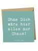 Mr. & Mrs. Panda Klappkarte Spruch Reinigungskraft Held mit Spruch in Meeresbrise