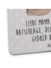 Mr. & Mrs. Panda Glasuntersetzer Bär Kind mit Spruch in Grau Pastell
