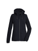 Strickfleecejacke mit Kapuze in Blau3044