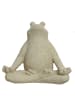 MARELIDA Gartenfigur Yoga Frosch Dekofigur meditierend H: 36cm in natur