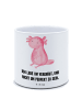 Mr. & Mrs. Panda Hoher Blumentopf Axolotl Niedlich mit Spruch in Weiß