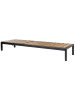 Beliani Gartenliege NARDO in Heller Holzfarbton/Schwarz - (W) 64 x (H) 29 x (L) 198 cm