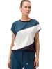 Zero  Satinshirt mit Color Blocking in Patch CreamBlack