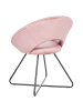 Beliani Esszimmerstuhl RACHEL in Rosa/Schwarz - (W) 65 x (H) 77 x (L) 57 cm