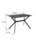 MCW Esszimmertisch O58 Marmor-Optik 120 cm, Grau