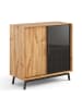 Feldmann-Wohnen Weinregal Modern Loft Eiche Natur 101 / 45 / 101cm