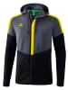 erima Squad Trainingsjacke mit Kapuze in slate grey/schwarz/gelb