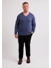 CASH-MERE.CH V-Ausschnitt Pullover in Jeans Blau