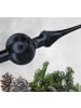 JACK Christbaumspitze Eislack 28cm Glas Matt Emaille in Schwarz Eislack