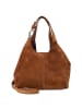 COCCINELLE C-Easy Suede - Henkeltasche S 20 cm (warm taupe) in cognac/cognac