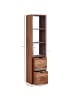 KADIMA DESIGN Wandregal mit Schubladen 35x150x30 cm Massivholz Hängeregal,