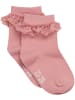 Minymo Kinder Socken "Ankle Sock with Lace" in Rosa