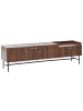 Beliani TV-Möbel LISMORE in Braun/Schwarz - (W) 180 x (H) 50 x (L) 40 cm
