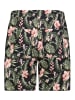 Sublevel Badehose Allover Print Freizeit Strandlook in Schwarz