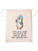 Mr. & Mrs. Panda Materialzugbeutel Pinguin Duschen mit Spruch in Creme