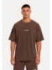 SMILODOX Oversized T-Shirt Calvento in Braun