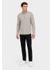 Sublevel Elegantes Poloshirt Reißverschluss Polokragen in Braun