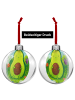 Mr. & Mrs. Panda Weihnachtsbaumkugel Avocado Kern Design ohne Sp... in Weiß