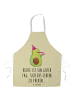Mr. & Mrs. Panda Schürze Avocado Feier mit Spruch in Gelb Pastell