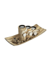 relaxdays Teelichthalter in Braun - (B)34 x (H)13 x (T)13 cm