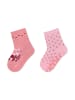 Sterntaler ABS-Socken Rehkitz + Tupfen, 2er-Pack in rosarot