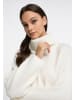 RISA Damen Strick Rollkragenpullover in Weiss