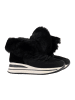Divine Factory Schnürsneakers Mit Fell Schwarz