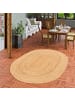 Pergamon Naturfaser Teppich Jute Salsa Natur Uni in Beige