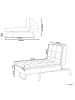 Beliani Chaiselongue LOIRET in Beige/Silber - (W) 179 x (H) 93 x (L) 76 cm